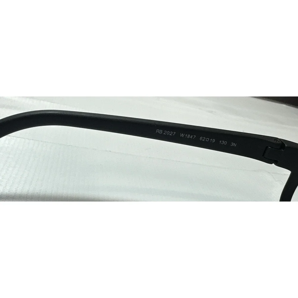 Ray-Ban Sunglasses Frame Only RB2027 W 1847 Matte Black Wrap Italy 62 mm